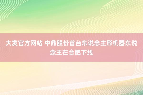 大发官方网站 中鼎股份首台东说念主形机器东说念主在合肥下线
